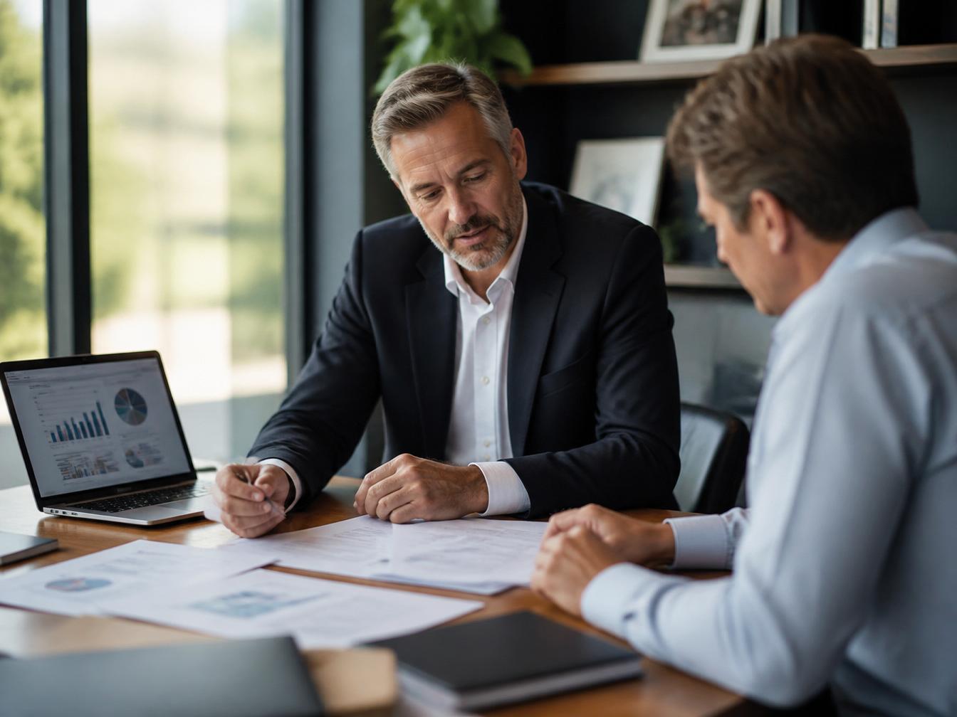 Advisor and business owner reviewing the PAID Method™ Plan together